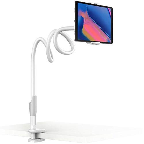EasyAcc Tablet Ständer Schwanenhals Lazy Flexible Einstellbare 1m Lang Arm Ständer Halterung Halter Tablet Handy Für 4,7-10,6 Zoll Geräte iPhone 11 Pro XS Pad Air Mini 2 3 4 Galaxy Note10(Schwarz)
