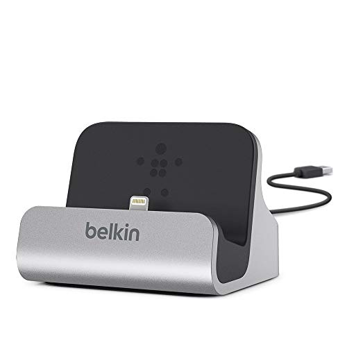 Belkin F8J045BT Lightning Sync/Ladedock (für iPhone XS, XS Max, XR, X, 8/8 Plus und andere Geräte) silber