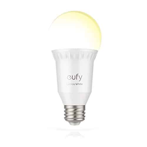 eufy Lumos Smart Wifi Dimmbare E27 LED-Lampe (2700K), Funktioniert Ohne Hub, Steuerbar via App, Kompatibel mit Amazon Alexa, Glas, 9 kWh, Weiß, 6.5 x 6.5 x 14 cm