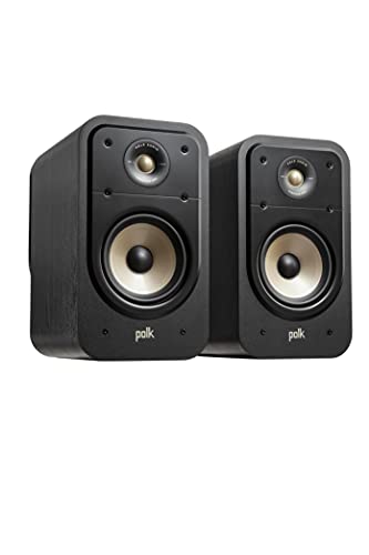 Polk Audio Signature Elite ES20 hochauflösende Regallautsprecher fürs Heimkino, Stereo Lautsprecher, HiFi Lautsprecher, Hi-Res zertifiziert, kompatibel mit Dolby Atmos und DTS:X (Paar), Schwarz