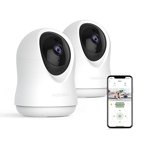VOCOlinc 1080P überwachungskamera Innen, Kamera überwachung Innen für Home Security/Baby/Haustiere, Pan/Tilt WLAN Kamera mit Nachtsicht, 2-Way Audio, Funktioniert mit Apple HomeKit Home Nur 2 Pack