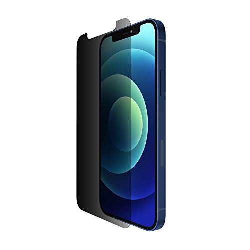 Belkin iPhone 12 Pro/iPhone 12 Displayschutz UltraGlass antimikrobiell mit Sichtschutz (Ultimativer Sicht- und Displayschutz reduziert Bakterien um bis zu 99 prozent)