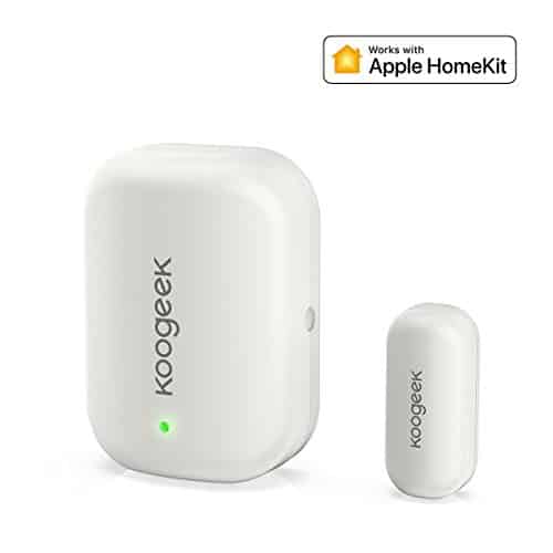 Koogeek Tür/Fenster-Sensor Arbeit mit Apple HomeKit Kein Hub Required wechselbare Batterie Remote Access automatische Auslöser für Türen Fenster Schränke und Mehr Weiß