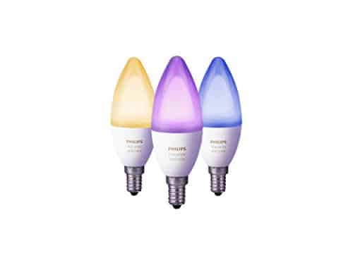 Philips Hue White and Color Ambiance E14 LED Kerze Dreierpack, dimmbar, bis zu 16 Millionen Farben, steuerbar via App, kompatibel mit Amazon Alexa (Echo, Echo Dot)