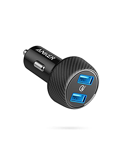 Anker PowerDrive Speed 2 39W Auto Ladegerät, 2 Port Kfz Ladegerät mit Quick Charge 3.0 und PowerIQ für Samsung Galaxy/Note/ S9, iPhone, iPad, HTC, LG, Smartphones, Tablets, Powerbank und mehr