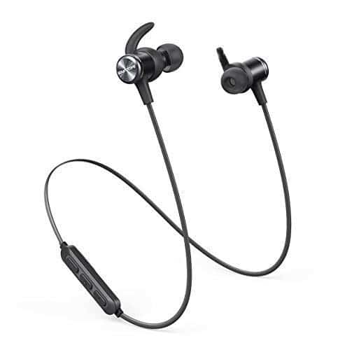 Soundcore Spirit Kabellose Bluetooth Kopfhörer, 8 Stunden Akkulaufzeit, SweatGuard Technologie, Federleichtes Design und bequemer Halt, für Sport und Workout (Schwarz)