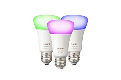 Philips Hue White and Color Ambiance E27 LED Lampe Dreierpack, dimmbar, bis zu 16 Millionen Farben, steuerbar via App, kompatibel mit Amazon Alexa (Echo, Echo Dot)