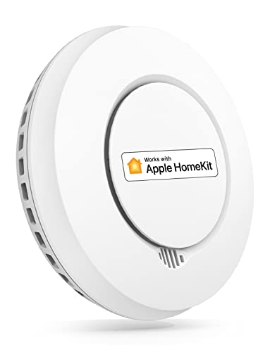Smart Rauchmelder Vernetzt Feuermelder Meross funktioniert mit Apple HomeKit Schlafzimmertauglich Brandmelder mit Stummschaltung und Selbsttest Funktion Geprüft nach DIN EN 14604(Hub benötig)