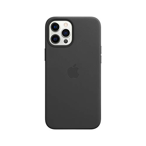Apple Leder Case mit MagSafe (für iPhone 12 Pro Max) - Schwarz - 6.7 Zoll