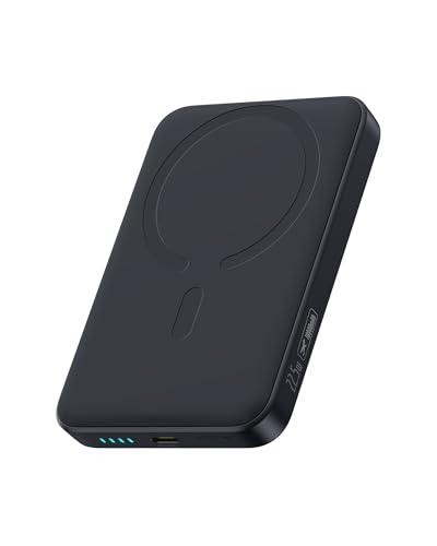 Baseus Enerfill MagSafe Powerbank 10000mAh 22.5W Magnetische Power Bank USB C, Kabellose Externe Handyakkus Wireless Mini Powerbank Kompatibel mit iPhone 16/15/14/13/12/Pro/Pro Max Serie, Schwarz