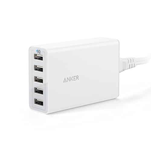 Anker PowerPort 40W 5 Port USB Ladegerät, USB Netzteil für iPhone 7 / 6s / 6 Plus, iPad Air 2 / Mini 3, Galaxy S7 / S6 / S6 Edge und weitere(Weiß)