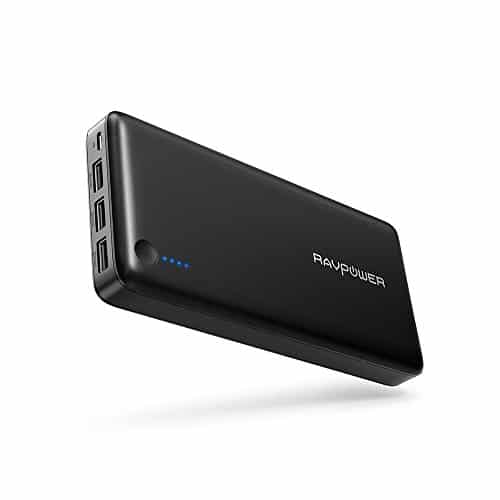 RAVPower 26800mAh Power Bank Externer Akku 5,5A Ausgang iSmart Handy Ladegerät für iPhone XS Max / XR / X / 8 / 8 Plus / 7 / 6, iPad, Galaxy S9 / S8 und andere Smartphone, Tablet (Schwarz)