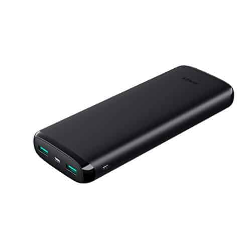 AUKEY Powerbank 20000mAh, Externer Akku Handy, Akkupack kompatibel mit iPhone, Samsung, Bluetooth Kopfhörer, Fitness-Tracker, iPad