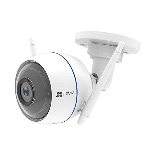 EZVIZ WLAN IP Kamera, Überwachungskamera mit Sirene sowie Licht Alarm, 1080p Außenkamera mit Zwei-Wege-Audio und Aktive Verteidigung, Wetterfest und Kompatibel mit Alexa, ezTube 1080p