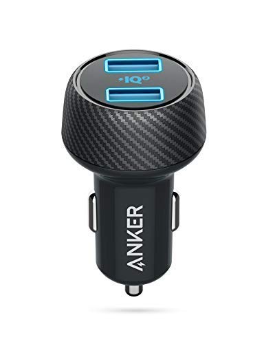 ANKER Auto Ladegerät PowerDrive Speed 2 30W Dual Port USB Ladegerät mit PowerIQ 2.0 für iPhone XS/XS Max/XR/X/8/7, iPad Pro/Air 2/Mini, Galaxy S9/S8/S7, LG, HTC, und viele mehr