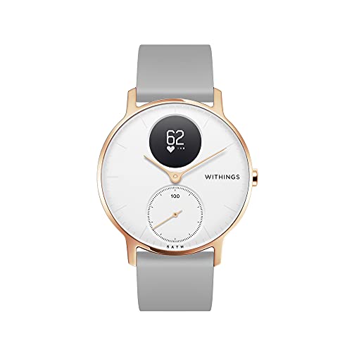 Withings Steel HR - Hybrid Smartwatch- 36 mm, Aktivitätstracker mit Connected GPS, Herzfrequenzmessungen, Smartphone-Benachrichtigungen, wasserdicht, einer Akkulaufzeit von 25 Tagen, Rosé Gold