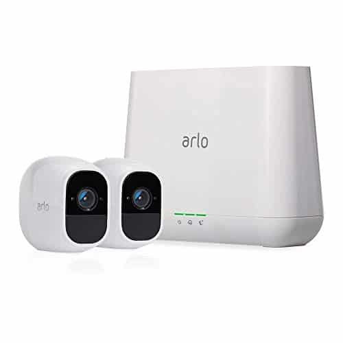 Arlo Pro2 Smart Home 2 HD-Überwachungskameras & Alarmanlage (130 Grad Blickwinkel, kabellos, WLAN, Bewegungsmelder, Indoor/Outdoor, Nachtsicht, wetterfest, 2-Wege Audio) weiß, VMS4230P