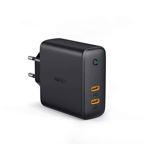 AUKEY USB C Ladegerät 60W Wandladegerät, Power Delivery Ladegerät mit Dynamic Detect & GaN Tech, USB-C Netzteil für 13