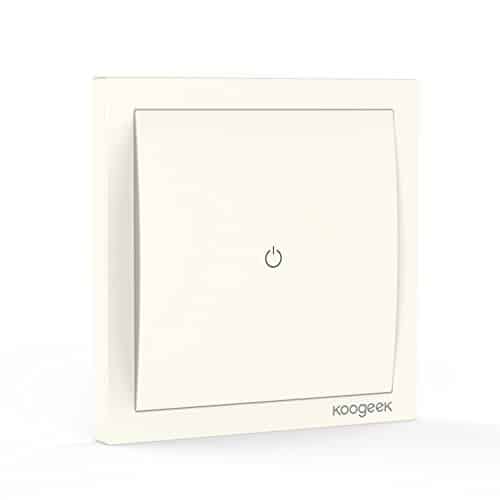 Koogeek Wifi Smart Lichtschalter 220 ~ 240V funktioniert mit Apple HomeKit Unterstützung Siri Fernbedienung (One-Way-Light Schalte)【Note:A neutral wire is required.】