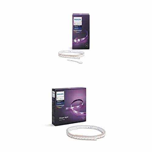 Philips Hue LightStrip Plus Set 3m, ultrahell, dimmbar, natürliches weißes Licht und bis zu 16 Millionen Farben, steuerbar via App, kompatibel mit Amazon Alexa (Echo, Echo Dot)