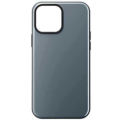 NOMAD Sport Case für iPhone 13 Pro Max | Hülle mit MagSafe und TPE-Bumper | NFC integriert für Digitale Visitenkarten | aus Polycarbonat | blau