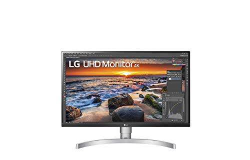 LG 27UN83A 68,58 cm (27 Zoll) UHD 4K Monitor (IPS-Panel, VESA Display HDR 400, USB-C), weiß silber