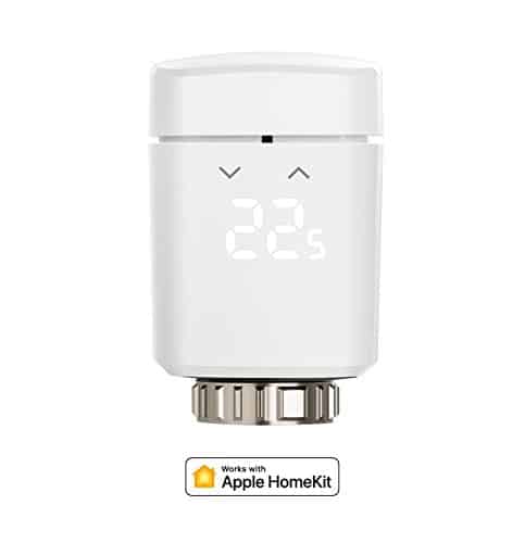 Eve Thermo - Smartes Heizkörperthermostat mit LED-Display, automatische Temperatursteuerung, keine Bridge erforderlich, integriertes Touch-Bedienfeld, Bluetooth Low Energy (Apple HomeKit)