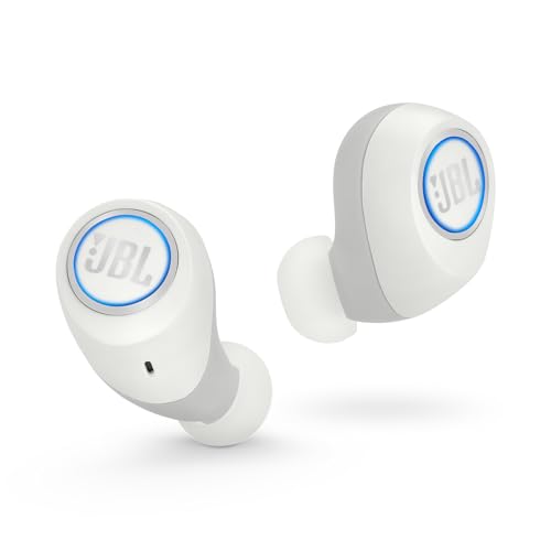 JBL Free X In Ear Bluetooth Kopfhörer in Weiß – Wireless Headphones mit smarter Ladestation – Musik Streaming bis zu 24 Stunden