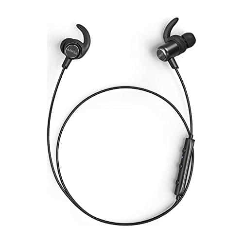 Anker SoundBuds Slim+ Bluetooth In Ear Kopfhörer Leichte Stereo Kopfhörer mit aptX High Resolution Sound, IPX5 Wasserfeste Sportkopfhörer mit Metallgehäuse und Mikrofon