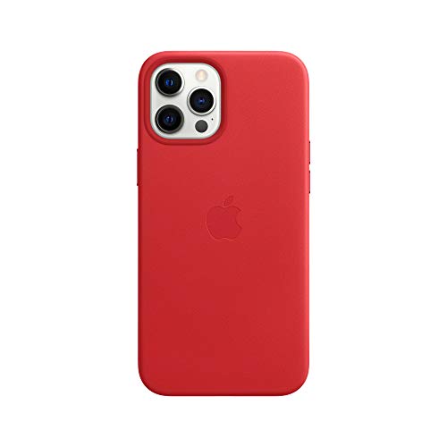 Apple Leder Case mit MagSafe (für iPhone 12 Pro Max) - (Product) RED - 6.7 Zoll