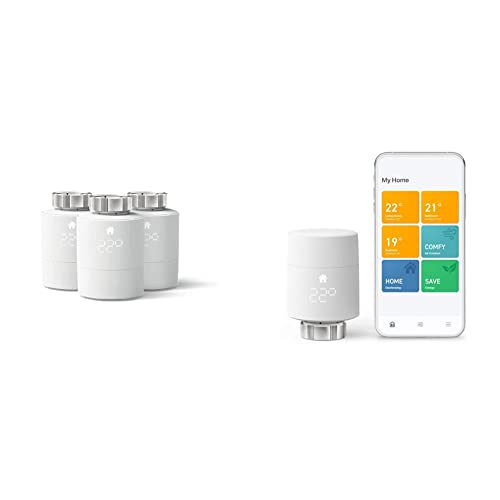 tado° smartes Heizkörperthermostat - Wifi Starter Kit V3+, inkl. 4x Thermostat für Heizung - digitale Heizungssteuerung per App - Einfache Installation - kompatibel mit Alexa, Siri & Google Assistant