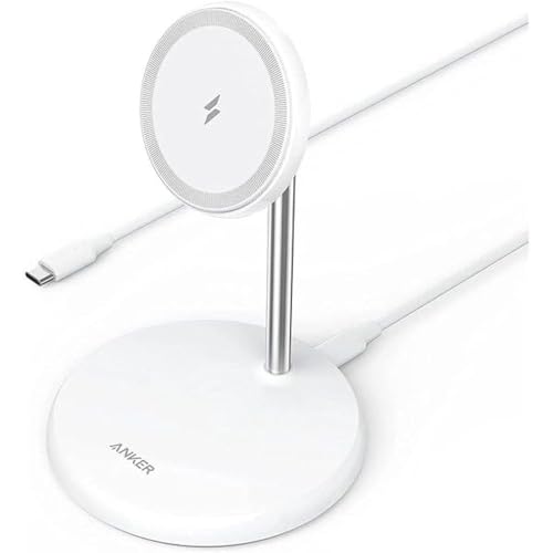 Anker 623 Magnetisches Kabelloses Ladegerät MagGo, 2-in-1 Ladestation mit 20W USB C Ladegerät, Kompatibel mit iPhone 14/14 Pro/14 Pro Max/13/13 Pro/13 Pro Max/12, AirPods Pro 2