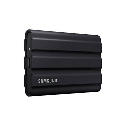 Samsung Portable SSD T7 Shield (MU-PE1T0S/EU), 1 TB, USB 3.2 Gen.2, 1.050 MB/s Lesen, 1.000 MB/s Schreiben, robuste externe Festplatte für Mac, PC, Smartphone und Spielekonsole, Schwarz
