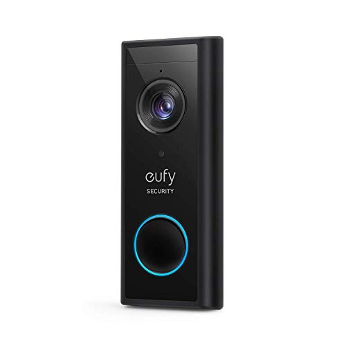 eufy Security, zusätzliche kabellose Video-Türklingel Akku, 2K HD, Türklingel mit Kamera-Funktion, gebührenfrei, Personenerkennung, Audiofunktion, kinderleichte Installation (HomeBase 2 notwendig)