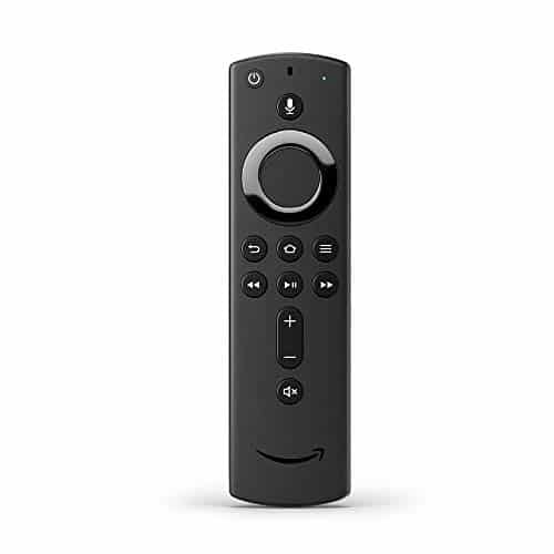 Die neue Alexa-Sprachfernbedienung für Fire TV, mit Tasten für An/Aus und Lautstärke - erfordert ein kompatibles Fire TV-Gerät