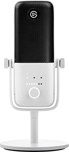 Elgato Wave:3 White - Professionelles USB-Kondensatormikrofon für Streaming, Podcasts, Gaming und Homeoffice, gratis Mixing-Software, Soundeffekt-Plugins, Anti-Verzerrung, Plug & Play, für Mac/PC
