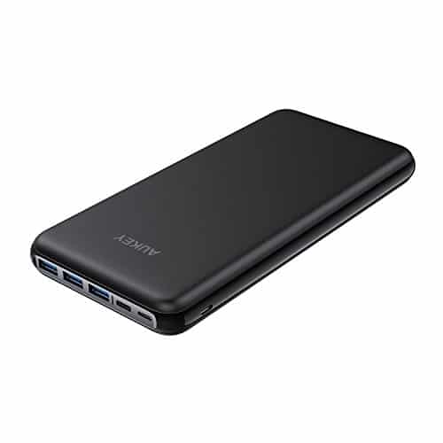 AUKEY USB C Powerbank 26500mAh, Externer Akku Slim mit 3 Eingängen Ports & 4 Ausgängen für iPhone X/ 8/ Plus, Samsung Galaxy Note 8/ S8, iPad usw.