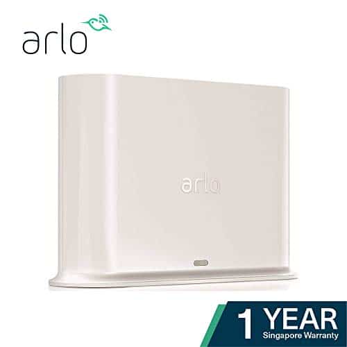 Arlo VMB4500 Basisstation (offiziell, geeignet für Arlo HD, Pro und Pro 2 Sicherheitskameras, Intelligente 90 Dezibel Sirene und mögliche lokale Speicherung via USB Port) weiß