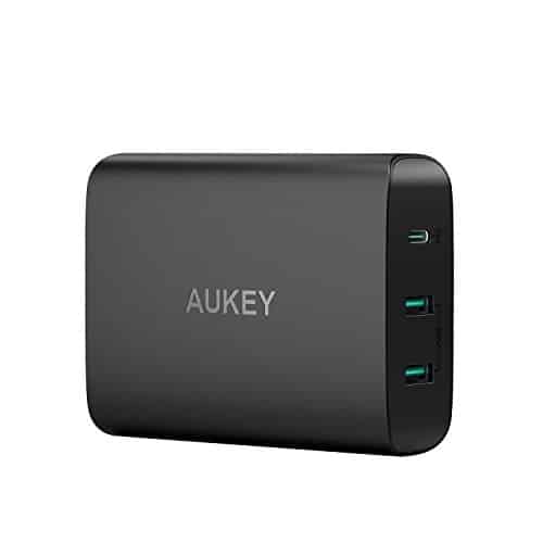 AUKEY USB C Ladegerät 60W Wandladegerät, USB C Power Delivery Ladegerät & 5V 2,4A USB Netzteil für MacBook, Dell XPS,Samsung, Google Pixel, iPhone XS / XS Max / XR usw.