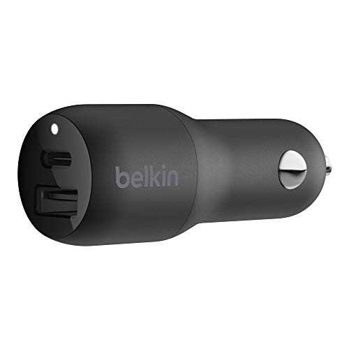 Belkin USB-C-Kfz-Ladegerät, 32 W (Schnellladegerät für das iPhone 13 sowie andere Geräte, etwa von Samsung oder Google Pixel) – Schwarz