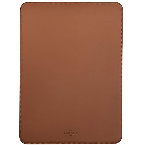 Comfyable Laptophülle 13 Zoll Laptop Hülle Tasche Schutzhülle Leder Laptoptasche Sleeve Kompatibel mit MacBook Pro M2 M1 2022-2016 A2338 & Mac Air M4 2025 A3240 M3 2024 A3113 M2 2022 A2681 M1, Braun