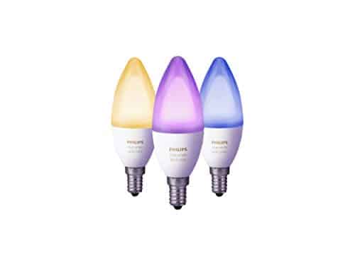 Philips Hue White and Color Ambiance E14 LED Kerze Dreierpack, dimmbar, bis zu 16 Millionen Farben, steuerbar via App, kompatibel mit Amazon Alexa (Echo, Echo Dot)