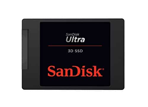 SanDisk Ultra 3D SSD Interne Festplatte 1 TB (2, 5 Zoll, Stoßfest, 3D NAND-Technologie, N-Cache 2.0-Technologie, 560 MB/s Übertragungsraten) Schwarz