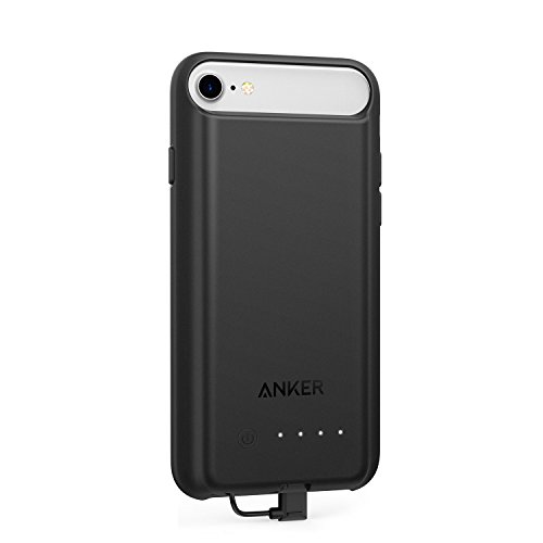 Anker PowerCore Schutzhülle für iPhone 7 (4,7 Zoll), iPhone 6/6S/7 Akkuhülle mit 2200 mAh Kapazität/80% extra Akku [Apple MFi Zertifiziert] (schwarz)