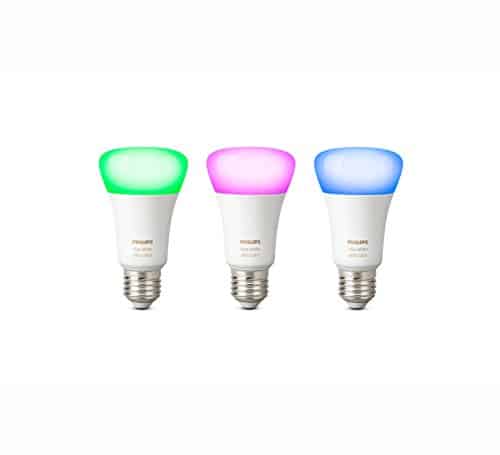 Philips Hue White and Color Ambiance E27 LED Lampe Dreierpack, dimmbar, bis zu 16 Millionen Farben, steuerbar via App, kompatibel mit Amazon Alexa (Echo, Echo Dot)