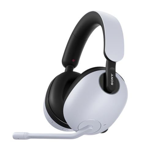 Sony INZONE H9 - Kabelloses Gaming Headset mit Noise Cancelling, 360-Raumklang für Gaming, bequeme Passform, 32h Akku, geringe Latenz, hochwertiges Boom-Mikrofon, kompatibel mit PC & PS5 - Weiß