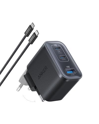 Anker Nano Ladegerät, 3-Port-Netzteil mit ultraschneller 70W Leistung, kompakt & stylisch, für iPhone 17/Pro/Pro Max/iPhone Air/16/15, MacBook Air, iPad, Pixel, Galaxy und mehr