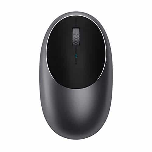 SATECHI M1 kabellose Bluetooth-Maus aus Aluminium Typ-C-Port mit Ladefunktion, kompatibel mit Mac Mini, iMac, iMac, MacBook Pro/Air, Microsoft Surface Go, Laptops, Computern, Tablets (Space Grau)