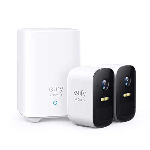eufy Security eufyCam 2C, kabelloses Sicherheitssystem, 180 Tage Akkuleistung, HD 1080p, IP67 wetterfest, Nachtsicht, Kompatibel mit HomeKit, Doppel-Kamera-Set, ohne monatliche Gebühren