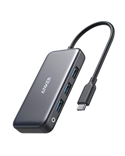 Anker Premium 4-in-1 USB-C Hub, mit 60W Power Delivery, mit 3 USB 3.0 Ports, für MacBook Pro 13 Zoll 2016 / 2017 / 2018, Chromebook, XPS und viele mehr (Aktualisierte Version)